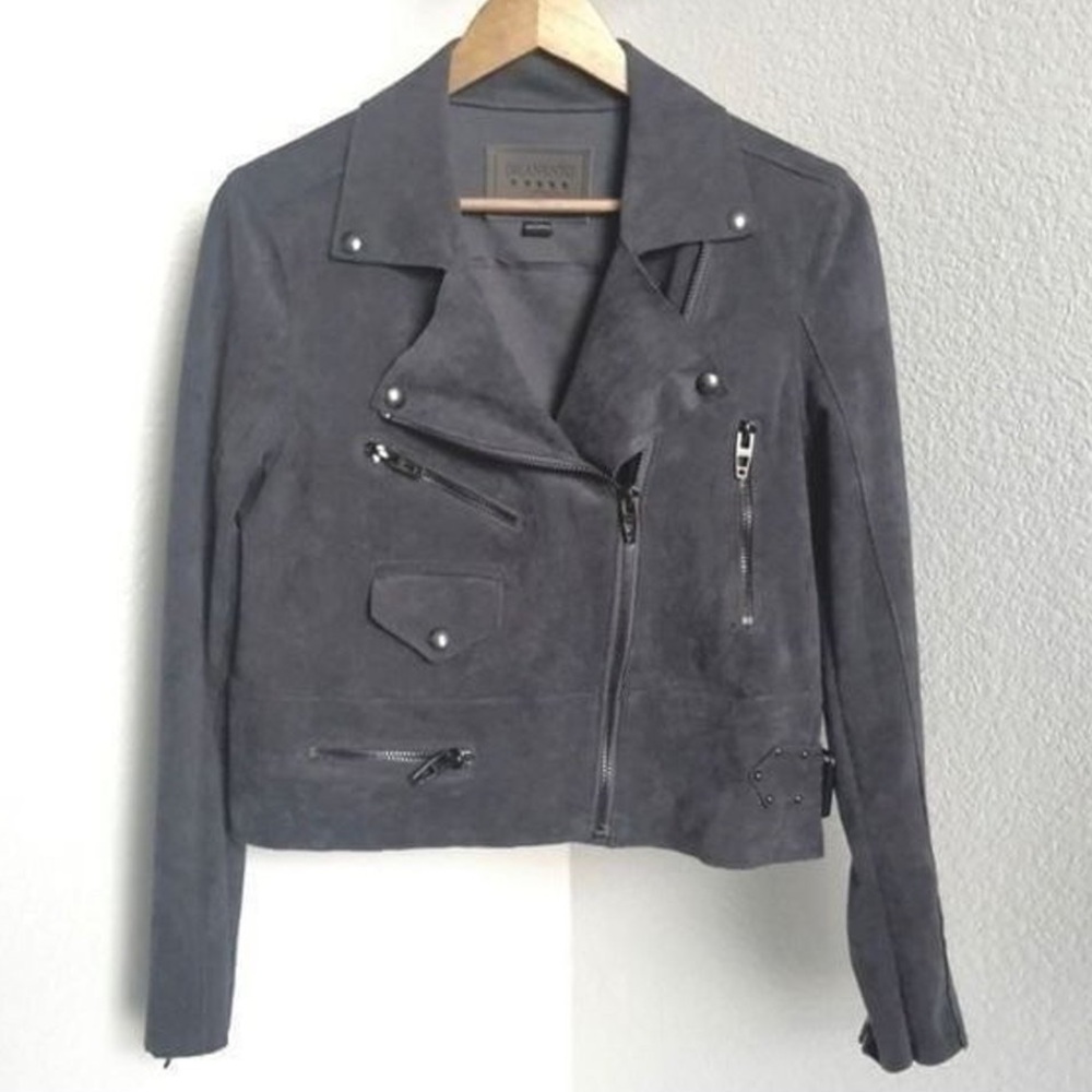 BLANK NYC Faux Suede Moto Bike Jacket size M